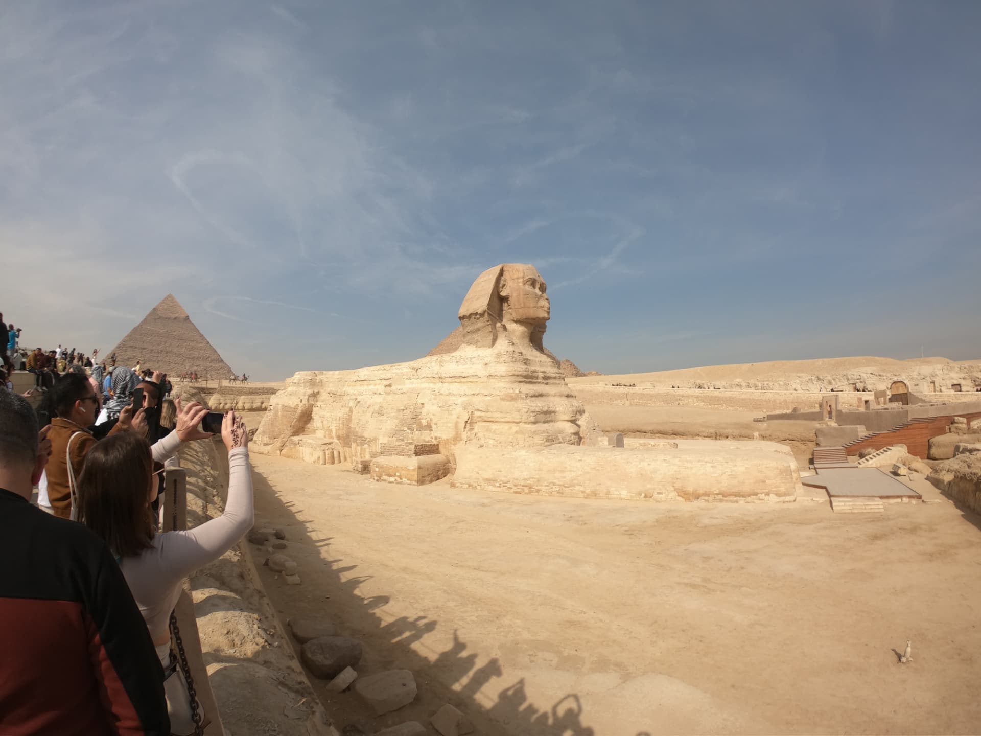 VCY Travels gruppresa till Egypten – utsikt över Great Sfinxen i Giza med Cheopspyramiderna i bakgrunden