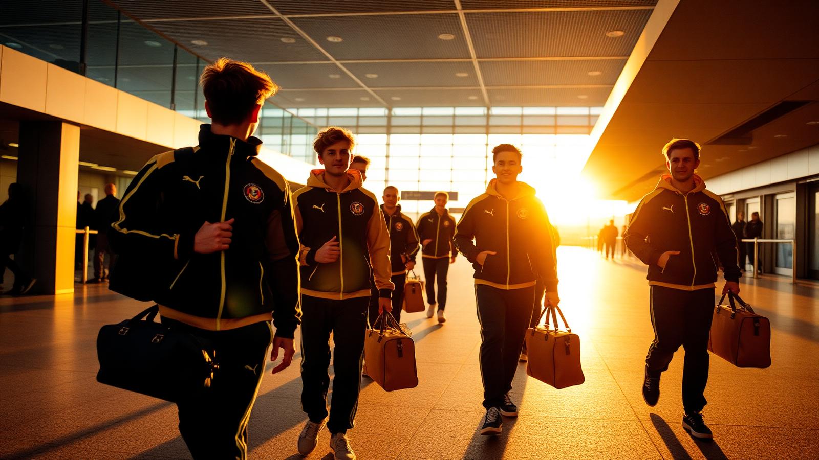 Idrottslag anländer till Göteborg Landvetter
